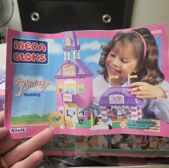 Vintage 1996 Mega Bloks Fantasy Wedding Original W/ Box Manual Bride Groom - Picture 5 of 10